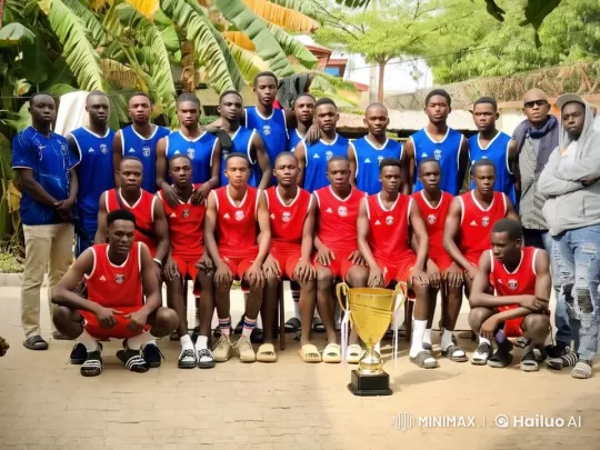 Athletes in Uniforms Showcasing a Trophy – AI Generated Video | Hailuo AI