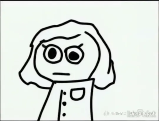 Animated Confusion: Black and White Character in Live2D – AI Generated Video | Hailuo AI