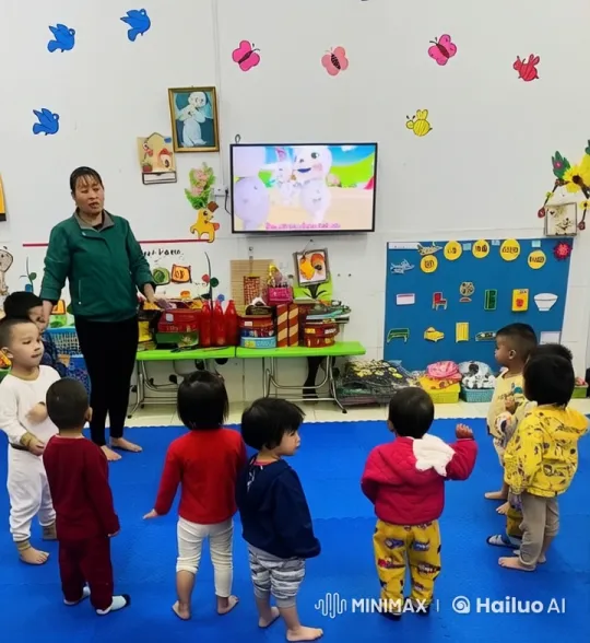 Interactive Learning in a Colorful Classroom – AI Generated Video | Hailuo AI