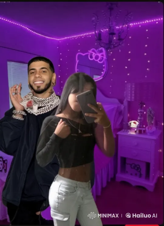 Stylish Couple Shares Tender Moment in Whimsical Bedroom – AI Generated Video | Hailuo AI