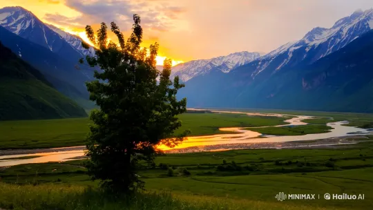 Tranquil Valley: A Biblical Journey in Nature – AI Generated Video | Hailuo AI