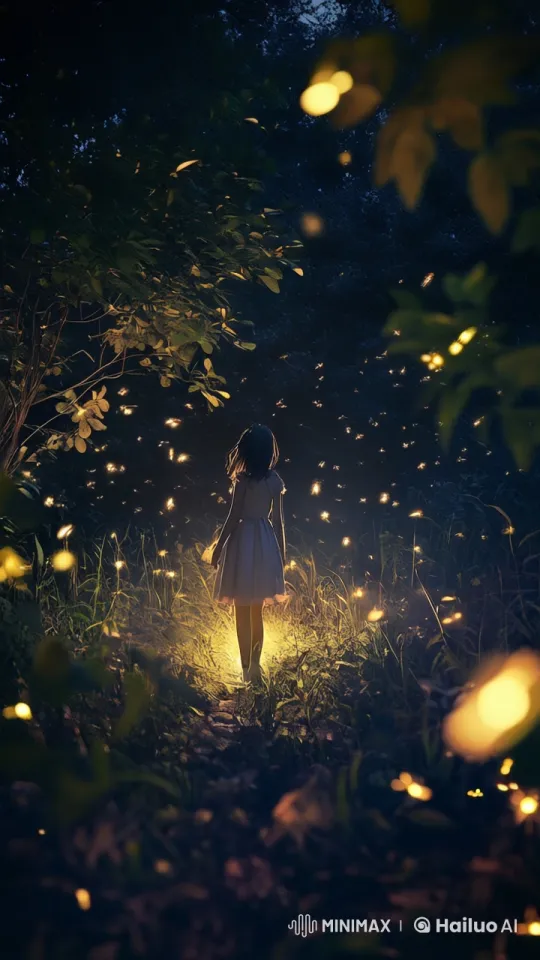 Magical Firefly Garden: A Photorealistic Night Scene – AI Generated Video | Hailuo AI