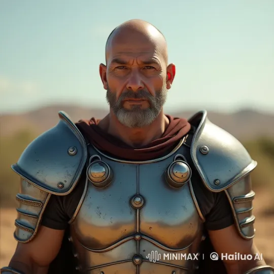 Metallic Warrior in Desert: Live2D Vigilance – AI Generated Video | Hailuo AI