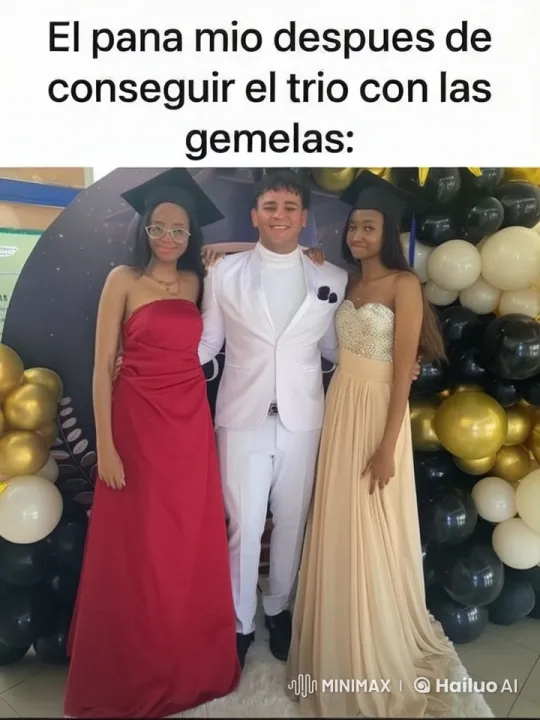 Elegant Trio Celebrates with Synchronized Kisses – AI Generated Video | Hailuo AI