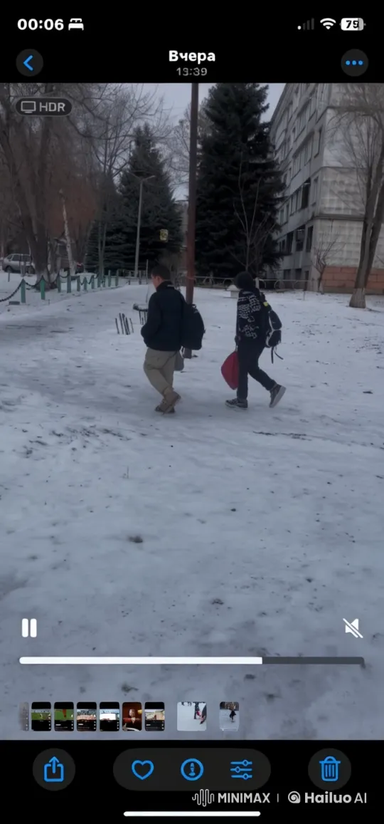 Boys on Snowy Path Tripped and Fall in Live2D Animation – AI Generated Video | Hailuo AI