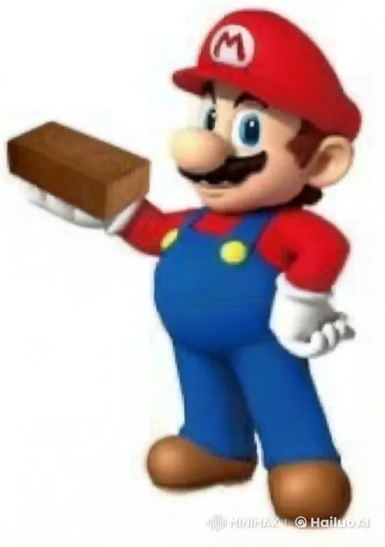 Mario's Whimsical Brick Throw and Unexpected Milk Blast – AI Generated Video | Hailuo AI