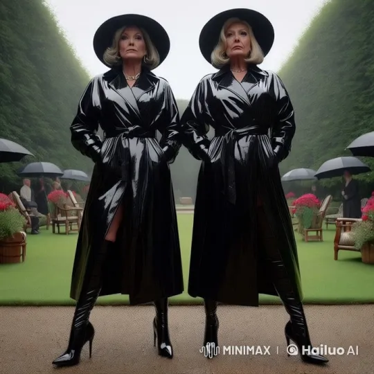 Dominant Ladies in Black Stride Confidently in Animated Garden – AI Generated Video | Hailuo AI