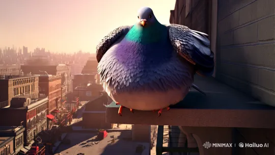 Surreal Journey of an Obese Pigeon to Space – AI Generated Video | Hailuo AI