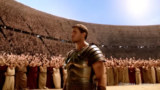 Dynamic Tracking Shot of a Gladiator in the Arena – AI Generated Video | Hailuo AI