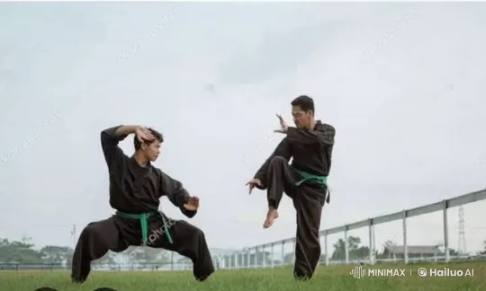 Pencak Silat Practitioners Demonstrate Mastery in Open Field – AI Generated Video | Hailuo AI