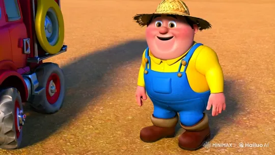 Chubby Farmer with Big Smile and Straw Hat – AI Generated Video | Hailuo AI
