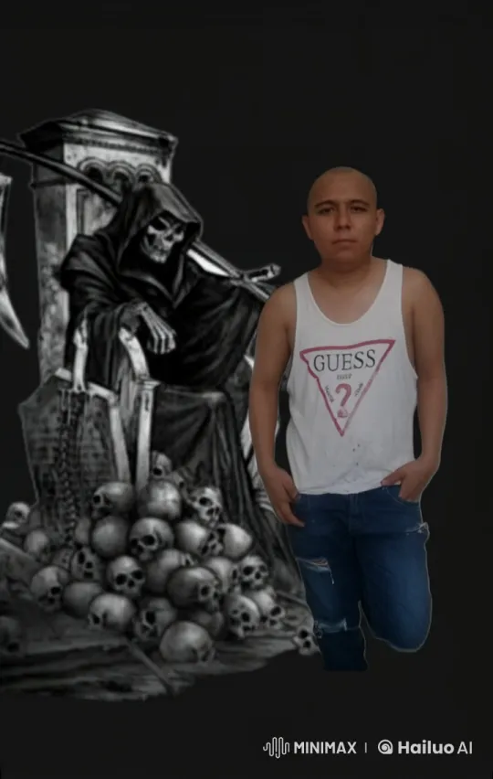 Man Embraces Grim Reaper in Surreal Live2D Animation – AI Generated Video | Hailuo AI
