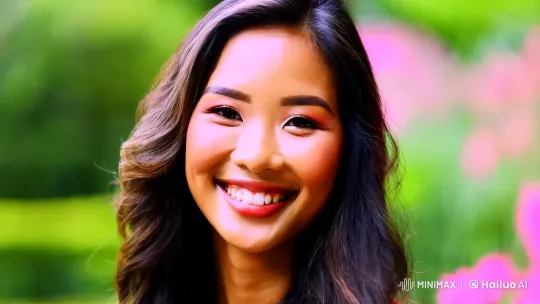 Thai Model's Radiant Smile in Elegant, Dreamy Setting – AI Generated Video | Hailuo AI