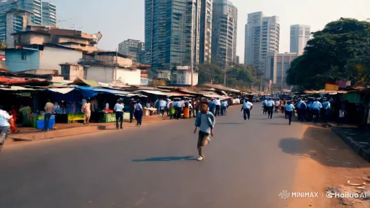 Young Man's Urgent Chase Through Nairobi's Streets – AI Generated Video | Hailuo AI