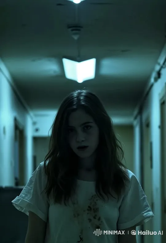 Eerie Hallway: Girl's Slow, Tense Walk – AI Generated Video | Hailuo AI