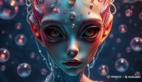 Mystical Figure in Dreamy Underwater Bubble Environment – AI Generated Video | Hailuo AI