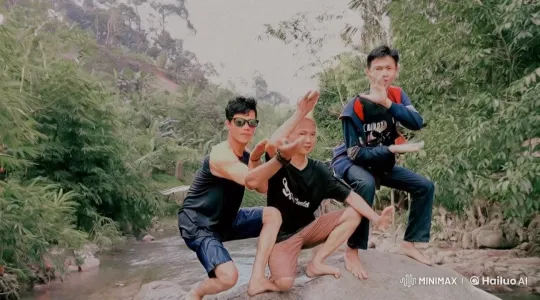 Martial Arts Display in Lush Natural Setting – AI Generated Video | Hailuo AI