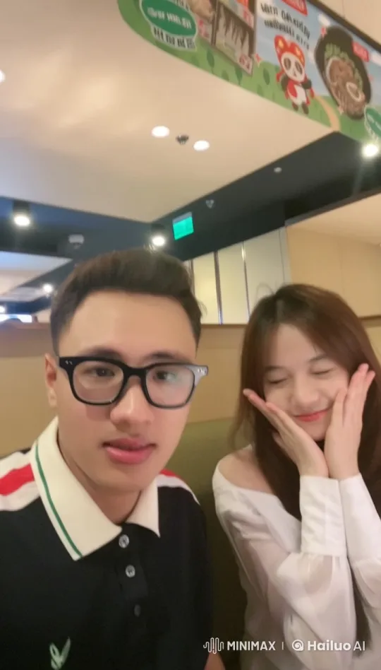 Live2D Animated Martial Arts Duo in Bustling Restaurant – AI Generated Video | Hailuo AI