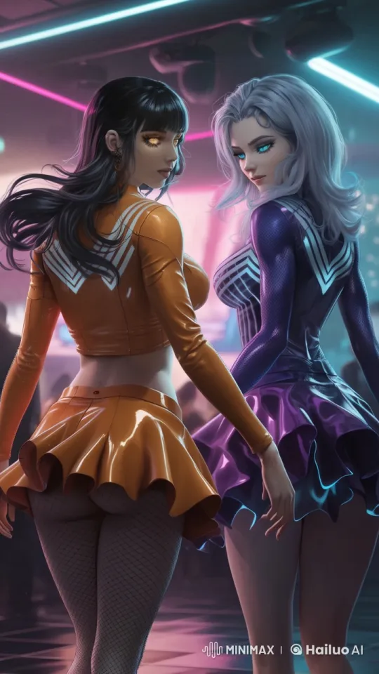 Futuristic Dancers in Neon Nightclub – AI Generated Video | Hailuo AI