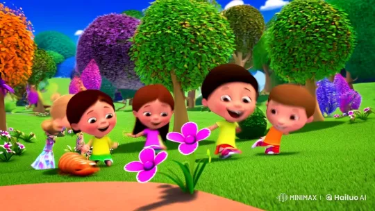 Children's Joyful Animal Make-Believe in Colorful Outdoor Setting – AI Generated Video | Hailuo AI