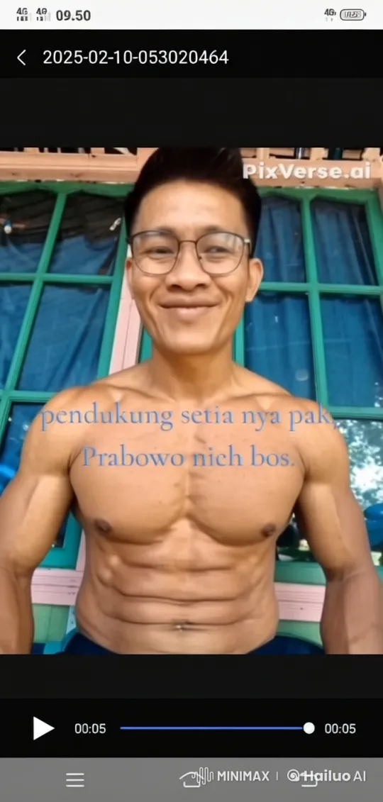 Muscular Man Transforms into Hulk-Style Figure – AI Generated Video | Hailuo AI