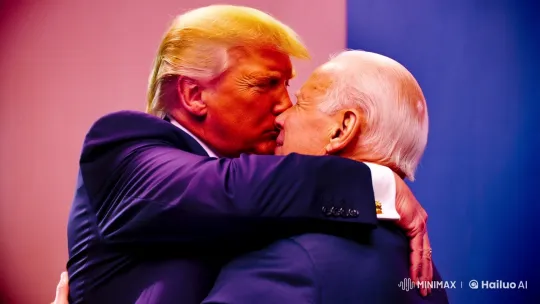 Politicians and Cartoon Characters in Surreal, Aesthetic Scene – AI Generated Video | Hailuo AI