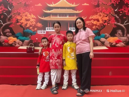 Title: Vibrant Family Showcases Martial Arts Prowess – AI Generated Video | Hailuo AI