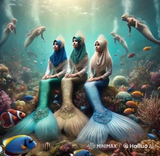 Mermaids Showcase Grace and Combat in Vibrant Underwater Realm – AI Generated Video | Hailuo AI