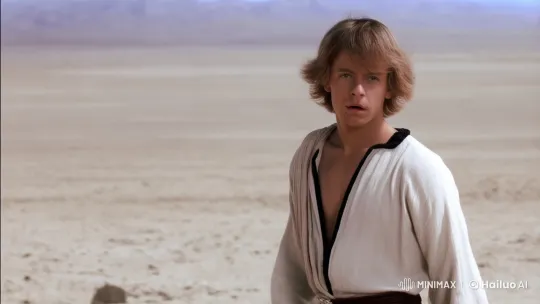 Luke Skywalker in Desert, Determined and Focused – AI Generated Video | Hailuo AI