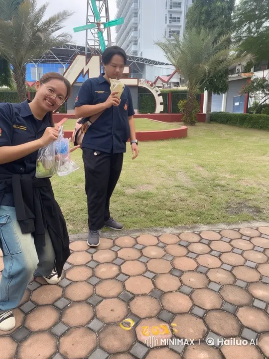 Live2D Animated Martial Arts Duo in Park Setting – AI Generated Video | Hailuo AI