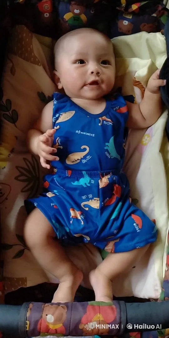Baby Dances Joyfully in Dinosaur-Themed Crib – AI Generated Video | Hailuo AI