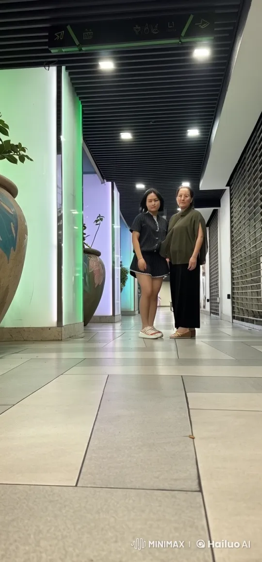 Young Woman Performs Graceful Kungfu in Illuminated Passageway – AI Generated Video | Hailuo AI