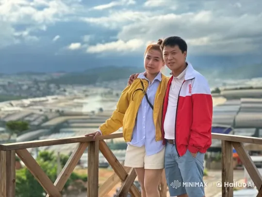 Kungfu Duo Engages in Dynamic Sparring on Scenic Deck – AI Generated Video | Hailuo AI