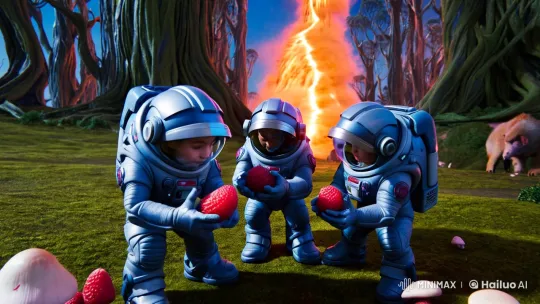 Futuristic Explorers Study Alien World's Flora – AI Generated Video | Hailuo AI