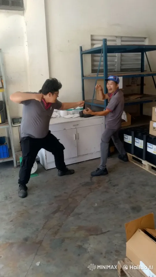 Kungfu Showdown in a Warehouse Setting – AI Generated Video | Hailuo AI