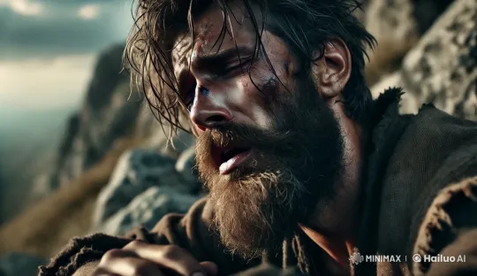 Resilience: A Man's Silent Struggle in the Mountains – AI Generated Video | Hailuo AI
