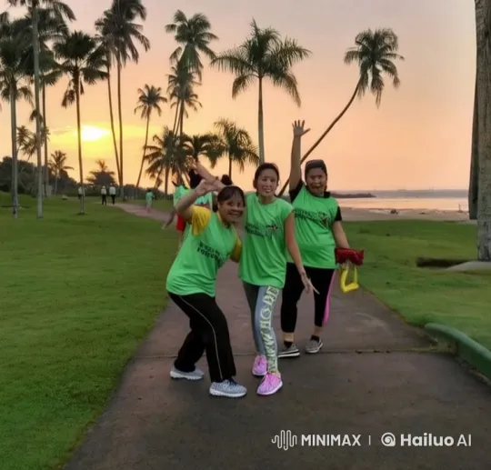Kungfu Practitioners Perform in Park at Sunset – AI Generated Video | Hailuo AI