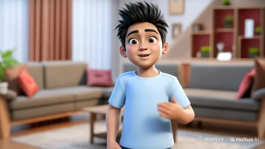 Boy Announces Purchase of Baju Bedug with Enthusiasm – AI Generated Video | Hailuo AI