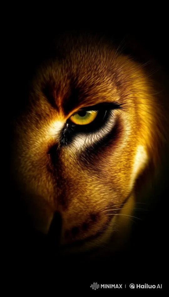 4K Live2D Close-Up of a Majestic Lion's Face – AI Generated Video | Hailuo AI