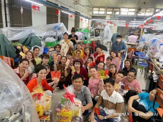 Workers Celebrate Special Occasion with Kung Fu Fun in Factory – AI Generated Video | Hailuo AI