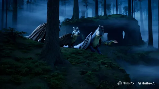 Mysterious Threat Disrupts Peaceful Dragons' Forest Realm – AI Generated Video | Hailuo AI