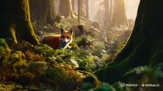 Enchanted Forest: Graceful Fox Captured in Aesthetic Beauty – AI Generated Video | Hailuo AI