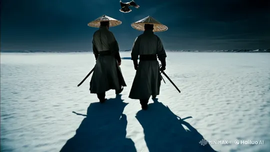 Warriors Journey Across Snowy Plains – AI Generated Video | Hailuo AI