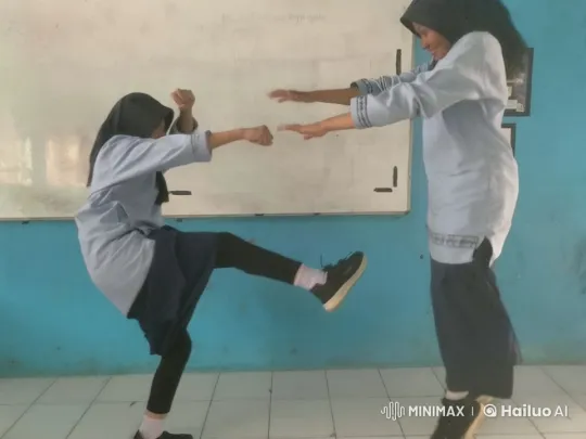 Live2D Animated Kung Fu Fight in Indoor Setting – AI Generated Video | Hailuo AI