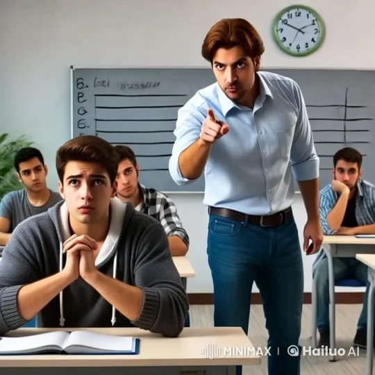Nervous Student Enters Tense Classroom Setting – AI Generated Video | Hailuo AI