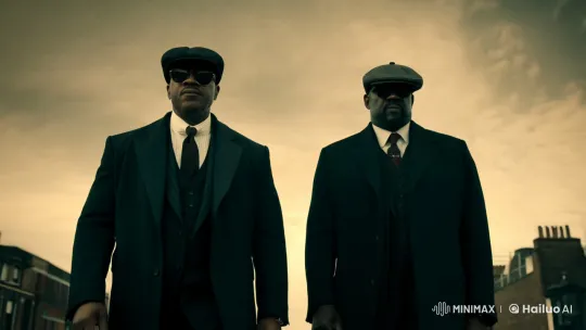 Elegant Men in Dark Suits Stride with Confidence – AI Generated Video | Hailuo AI