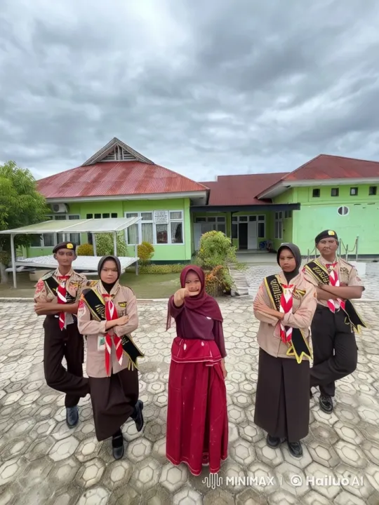 Scouts Perform Synchronized Kung Fu in Front of Building – AI Generated Video | Hailuo AI
