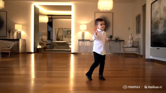 Boy Dances Gracefully in Elegant Modern Room – AI Generated Video | Hailuo AI