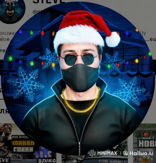 Live2D Animated Santa Character in Festive Winter Scene – AI Generated Video | Hailuo AI