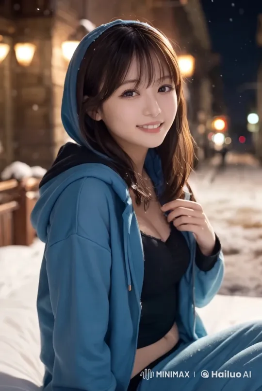 Happy Girl in Snow: Live2D Animation with Warm Atmosphere – AI Generated Video | Hailuo AI